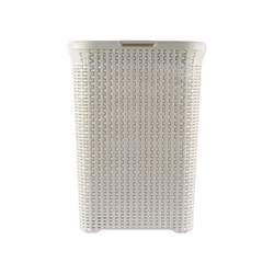 Curver Style 60 Litre Laundry Hamper, Vintage White