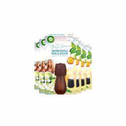 Airwick Essential Mist Refills| Eliminates Odour and long lasting fragrance|Fragrance : Morning Meadow| Contains : 6 Refills| ...