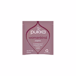 Pukka Herbs | Womankind Organic Herbal Tea | Chamomile, Shatavari, Vanilla, Cranberry, Rose and Hibiscus| Perfect For Balanced Harmony | 4 packs | 80