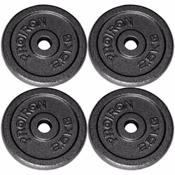 PROIRON Gym Quality Fitness Exercise Solid Cast Iron Weight Plate Discs 4 x 2.5KG