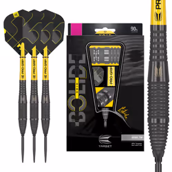 Target Darts Bolide Void 90% Tungsten Dart Set, Steel Tip Swiss Point Darts | Barrel 05, 24G | Professional Darts Sets, Black ...