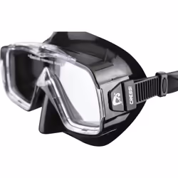 CRESSI Sirena & Island 2.0 Black/Black - Snorkeling Combo Set Mask Sirena + Snorkel Island 2.0, Black/Black, One Size, Unisex