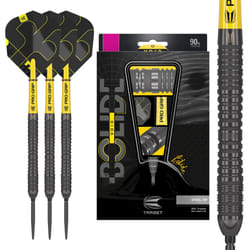 Target Darts Bolide Void 90% Tungsten Dart Set, Steel Tip Swiss Point Darts | Barrel 04, 23G | Professional Darts Sets, Black Darts, Swiss Point Tool