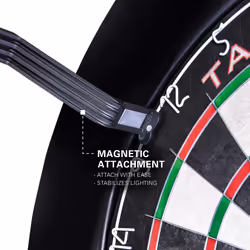 Target Darts Corona Vision Dartboard Lighting System, Black Frame | White LED Dart Board Surround Ring Light with Magnetic Feet | Shadow Eliminating