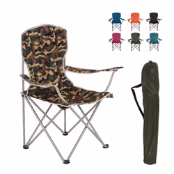 Highlander Camping Chair - Compact & Lightweight Folding Chair, 2.2kg, Portable Chair for Outdoors, Durable Steel Frame Arm C ...