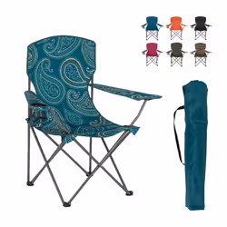 Highlander Camping Chair - Compact & Lightweight Folding Chair, 2.2kg, Portable Chair for Outdoors, Durable Steel Frame Arm C ...