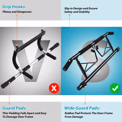 JX FITNESS Door Frame Pull up Bar Doorway Chin up Bar with Padded Handles Foldable for Home Gym, No Drilling