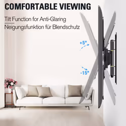 Mounting Dream TV Wall Bracket Mount Swivel and Tilt for most 26-55 Inch LED, LCD and OLED Flat Screen TVs up to VESA 400x400mm and 35 KG, Full Motion