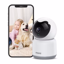 ANNKE Crater 2-2K WiFi Pan Tilt Smart Security Camera, Upgraded 3MP Baby/Pet Monitor, Indoor Camera 360-degree with Two-Way A ...