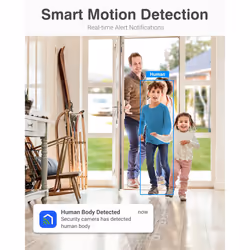 ANNKE Crater 2-2K WiFi Pan Tilt Smart Security Camera, Upgraded 3MP Baby/Pet Monitor, Indoor Camera 360-degree with Two-Way Audio, Human Motion