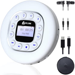 KLIM Journey + Portable CD Player Walkman with Long-lasting Battery + NEW + With Headphones + Radio FM + Compatible MP3 CD Player Portable + SD Card,