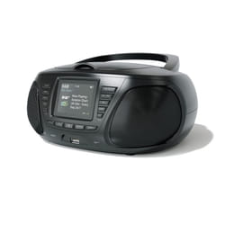 DAB DAB+ CD playe, FM Radio, Wireles Bluetooth, Stereo Speaker System, Clock, USB player (AZATOM Zenith Z4 Black)