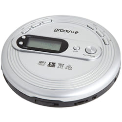 groov-e RETRO Radio CD Player - Personal FM Radio with CD-R, CD-RW, & MP3 Music Playback - Anti-Skip Protection, Programmable Tracks - Earphones