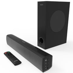 MAJORITY Bowfell Plus | Bluetooth Soundbar with Subwoofer | 100 Watt 2.1 Speaker Sound Bar for TV | Optical, RCA, USB, MP3, AUX Input | Custom EQ