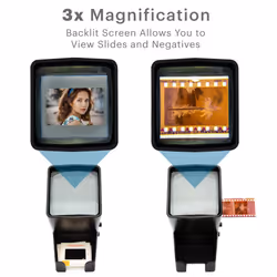 Kodak RODESV25 35-mm Slide Projector and Film Viewing Device, Battery-Operated, 3x Magnification, LED Illuminated Display, for 35-mm Slides and Film