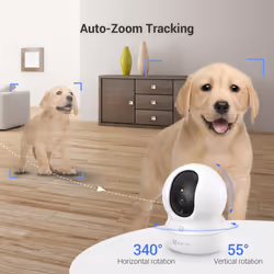 EZVIZ Indoor Wifi Camera with App, 512GB with No Subscription, One-Touch-Calling, Smart Colour Night Vision, Sound Detection, Human Detection, Google