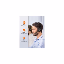 TECKNET Bluetooth Headset, Wireless On Ear Headphones with Noise Cancelling Microphone & USB Dongle, Hand Free Wireless Headset with Mute microphone