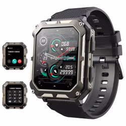 Blackview Smart Watch for Men (Answer/Make Calls & AI Voice), 1.83" HD Fitness Watch with Heart Rate SpO2 Blood Pressure Slee ...