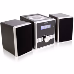 Denver Mini HiFi System CD Player For Home With Speakers - CD Micro System Mains Operated with FM Radio, Clock Radio Alarm, S ...