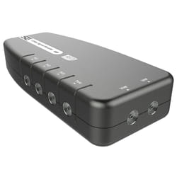 SLx TV Signal Booster Aerial Amplifier, 4 Way Signal Distribution Amplifier with Coax Connections, 4G & 5G Filtering, Indoor TV Aerial, HD & 4K