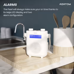 DAB DAB+ FM Radio Bathroom Shower, IPX5 Water Resistant Waterproof, Portable IPX5, Digital FM Radio & Wireless Bluetooth, Built-in Rechargeable