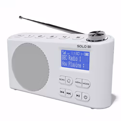DAB DAB+ FM Digital Radio, Bluetooth, Portable, Dual Alarm, Rechargeable Battery & Mains, AUX, Headphone, 60 Presets, Sleep t ...