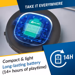 KLIM Journey + Portable CD Player Walkman with Long-lasting Battery + NEW 2024 + With Headphones + Radio FM + Compatible MP3 CD Player Portable + SD