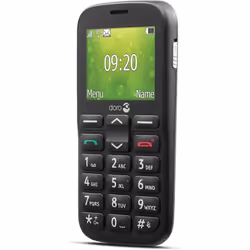 Doro 1380 Unlocked 2G Dual SIM Mobile Phone for Seniors with 2.4" Display, Camera and Assistance Button (Black) [UK and Irish Version] (Black)