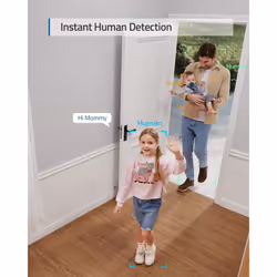 eufy Security Solo IndoorCam E220 (P24) 2K Pan&Tilt Home Security Camera Indoor Wi-Fi Plug-in Cam, Human & Pet AI, Voice Assistant Compatibility,