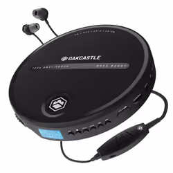 Personal CD Player | Portable Walkman with Included In-Line Control Earphones | 7 Hour Battery Playtime, In-Car AUX Compatibi ...