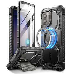 i-Blason Armorbox for Samsung Galaxy S24 Ultra Case MagSafe with Camera Cover Stand [Support Wireless Charger] 360 Full-Body Case with Screen