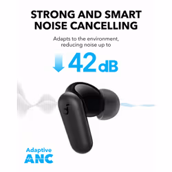 soundcore P30i by Anker Noise Cancelling Earbuds, Strong and Smart Noise Cancelling, Powerful Bass, 45H Playtime, 2-in-1 Case and Phone Stand, IP54,