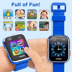 VTech Kidizoom Smart Watch DX2, Blue Watch for Kids with Games, Camera for Photos & Videos, Colour Screen, Photo Effects & More, for Infants aged 4,