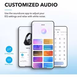 Soundcore by Anker Q20i Hybrid Active Noise Cancelling Headphones - Comfortable Fit, Sound, Large Bass, App Customization, Long Playtime, Ideal for