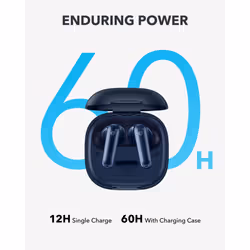soundcore P40i by Anker, Noise Cancelling Wireless Earbuds, Adaptive Noise Cancelling to Environments, Heavy Bass, 60H Playtime, 2-in-1 Case and Phone