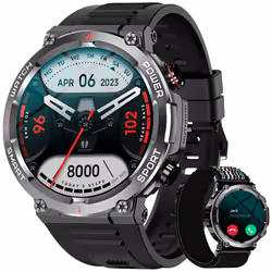 Blackview Military Smart Watch for Men (Answer/Make Calls), 1.39" HD Fitness Watch with Heart Rate SpO2 Sleep Monitor Stress  ...