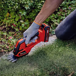 Einhell Power X-Change 18V Cordless Electric Shears - 2 Blade System For Cutting Grass, Brushes And Shrubs - GE-CG 18/100 Li Solo (Battery Not