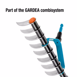 GARDENA 3391-20 Combisystem Aerator Rake: Manual lawn rake with 35 cm working width, garden accessory for removing moss and matted grass from the