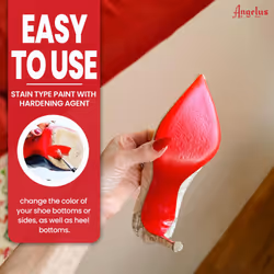 Walk On Red Bottom Coat & Restorer Angelus Brand Acrylic Leather Paint for Christian Louboutin Heels Only Contents: (2 fl. oz / 60 ml) by Angelus