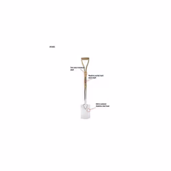Spear & Jackson Traditional Stainless Steel Border Spade with 712mm Wooden Handle