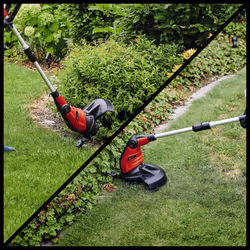 Einhell Electric Garden Strimmer with 3 Thread Spools - 30cm Auto Line-Feed Grass Trimmer, Aluminium Telescopic Handle, Rotating Head for Edging,