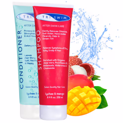 TRISWIM Chlorine Removal Hair Care Bundle | After Swim Shampoo and Conditioner Set | Anti-Chlorine Hair Treatment For Swimmer ...