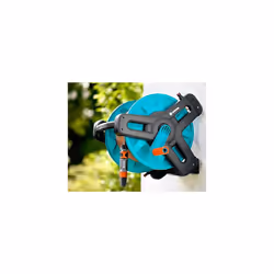 Gardena Classic wall-fixed Hose Reel 50 Set: Mobile hose reel, wall-mountable to save space and can be removed at any time, with a 20-m hose, spray