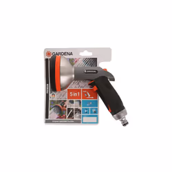 GARDENA Premium Multi Sprayer: Garden sprayer for watering and cleaning, five spray patterns, filter, lock, robust, frost protection (18317-20)