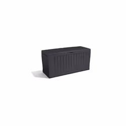 Keter Marvel+ 270L Outdoor 65% recycled Garden Furniture Storage Box Graphite Wood Panel Effect | Fade Free | All Weather Res ...