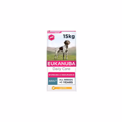 Eukanuba Working and Endurance High Protein and Energy Complete Dry Dog Food for Adult Dogs with Chicken 15 kg