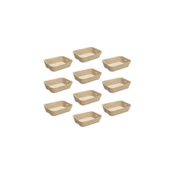 Navaris Disposable Cat Litter Trays (Pack of 10) - Cardboard Liner Tray for Cats Made of 100% Paper - Use Alone or As Box Liners - 40.5cm x 30cm