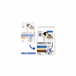 Perfect Fit Indoor Adult 1+ Complete Dry Cat Food for Adult Cats Aged 1+ Years, Rich in Chicken, 1 Bag (7 kg)