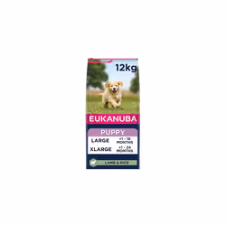 Eukanuba Complete Dry Dog Food for Puppy Large and Giant Breeds with Lamb and Rice 12 kg