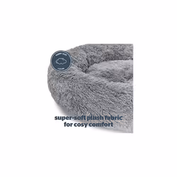 Silentnight Donut Calming Dog Bed ? Calming Dog Cat Pet Bed Anxiety Relief Soft Fluffy Doughnut Pillow ? Easy Clean Machine Washable Luxury Plush Dog